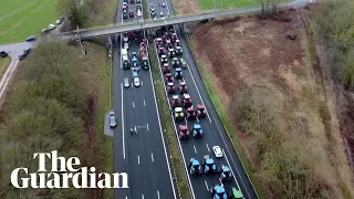 Farmers block motorway near Paris in wave of nationwide protests