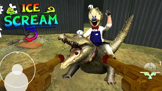 Мороженщик 3 Как управлять крокодилом! Ice scream 3  I control a crocodile!