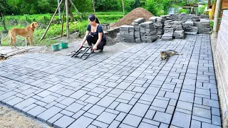 Avoid Mud and Dirt - Idea For Making Faux Stone Concrete Yard | Free Footsteps / Off Grid