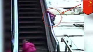 Маленькая девочка погибла на эскалаторе в Китае
