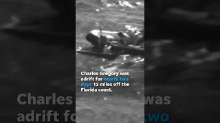 Cameras catch moment man is rescued from sinking boat off FL coast #Shorts