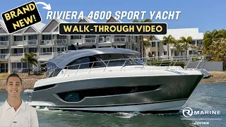 BRAND NEW Riviera 4600 Sport Yacht Walk-Through. Preparing for handover! (PART 1)