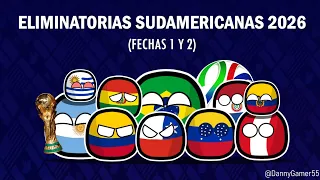 Resumen | Eliminatorias Sudamericanas 2026 (Fechas 1-2) | Countryballs