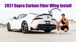 Carbon Fiber Wing Installation on the 2021 Toyota GR Supra