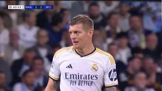 Toni Kroos controls Real Madrid’s game perfectly vs Man City.