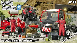 SPREADING MANURE with LINDNER UNITRAC 122 LDRIVE | Tyrolean Alps | Farming Simulator 22 | Episode 8