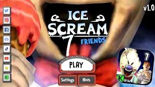 Ice Scream 7 FRIENDS: Lis MAIN MENU & GAMEPLAY! | Ice Scream 7 Leaked Gameplay | FANMADE