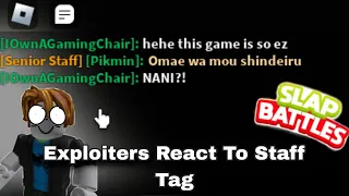 Hackers React To New [Staff] Chat Tag | Slap Battles Roblox
