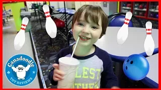 First Time Bowling at Indoor Family Fun Center for Kids Children Canadoodle Toy Reviews