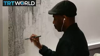 Stephen Wiltshire paints NYC skyline from memory