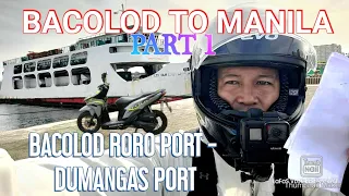 MOTORCYCLE RIDE HONDA CLICK 125i BACOLOD TO MANILA RORO PART 1 ✓✓ BACOLOD TO DUMANGAS PORT