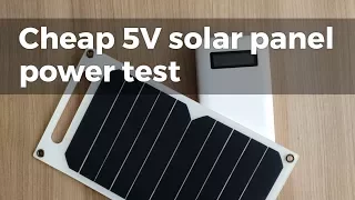Cheap 5V solar panel power test