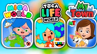 Toca Life World vs Miga World vs My Town 🍼👶🏻Toca Baby vs Miga Baby vs My Town World Baby | Toca Mia