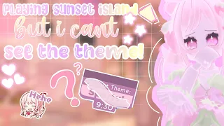 Playing Sunset Island But I Cant SEE THE THEME! ✨🎀🍓 Royale High