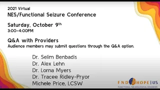 Virtual NES Conference Day One:  Q&A | Functional Neurological Disorder |  FND Hope  |