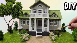 Country house from cardboard with your own hands / DIY