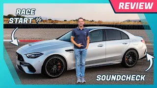 Mercedes-AMG C 63 S E Performance (2023) im Test: Race Start, Soundcheck, 0-210 km/h, Rennstrecke