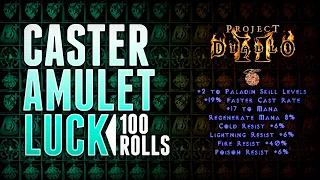 Caster Amulet Luck - 100 Crafted Amulets - Project Diablo 2 (PD2)