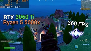 RTX 3060 Ti + Ryzen 5 5600x | Fortnite chapter 5 Perf mode | Unreal fights solo | 1720x1080 | 360FPS