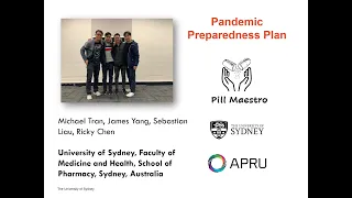 APRU Global Health Case Competition 2022: University of Sydney (Pill Maestro)