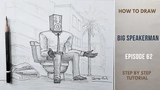 Skibidi Toilet 62 How to draw Big Speakerman on the Toilet