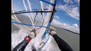 Accidently set my speed record 51km/h and crashed while learning windsurfing