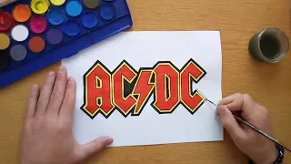 How to draw the AC/DC logo