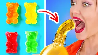 WE TESTED VIRAL TIK TOK HACKS TO SEE IF THEY WORK || Frozen Honey JELLY! Tricks by 123 GO! FOOD