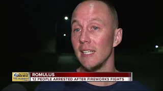 12 arrested after fireworks fights in Romulus