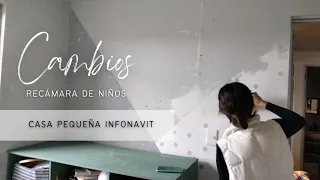 CAMBIOS SENCILLOS DE RECÁMARA DE NIÑOS NEUTRA🤍 CASA PEQUEÑA INFONAVIT