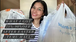 WHAT I GOT ON 75%- 90% OFF AFTER EASTER + TEMU HAUL!