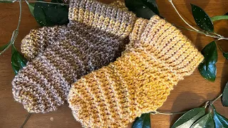Textured Slipper Socks ~ Loom Knit