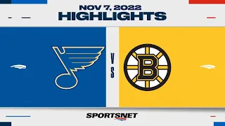 NHL Highlights | Blues vs. Bruins - November 7, 2022