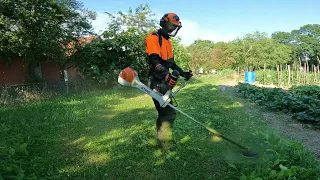 Stihl FS 460 C EM  Cutting grass around garden