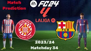 Girona vs Barcelona | La Liga Match Prediction 2023/24 | FC 24 | PS5™ [4K60]