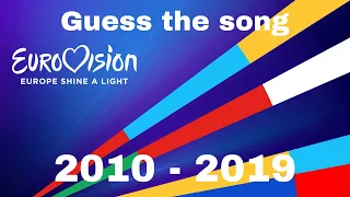 Guess the song: Eurovision Winners 2010-2019