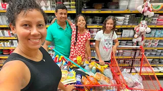 VLOGÃO DA FAMÍLIA NO SUPERMERCADO | COMPRAS DO MÊS DE ABRIL! SÓ GRATIDÃO A DEUS🥹🙏