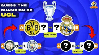 GUESS THE CHAMPIONS OF THE UEFA CHAMPIONS LEAGUE🏆 | FOOTBALL QUIZ 2024