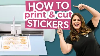 Cricut Beginner Tutorial - PRINT THEN CUT STICKERS