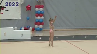 Viktoria Bukareva 8 years level 6 rhythmic gymnastics rope routine regional championship California