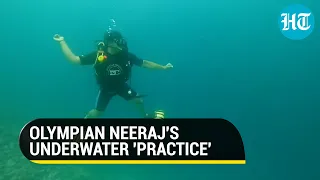 Watch: Neeraj Chopra's underwater javelin throw 'practice' video goes viral | Olympic gold medalist