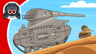 Leviathan at the top. Adventures of Steel Monster. Cartoons About Tanks