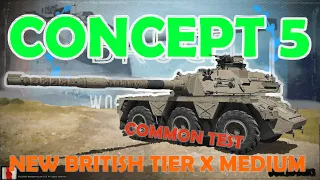 CONCEPT No 5 | New british tier 10 wheeled medium tank | WoT with BRUCE