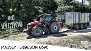 →| Massey Ferguson 8690 | Fliegl Gigant ASW 381 |  Dovoz senáže |←