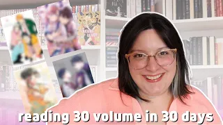 Finishing multiple series,  attempting to read 30 volumes in 30 days| 30 in 30 Reading Vlog