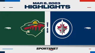 NHL Highlights | Wild vs. Jets - March 8, 2023