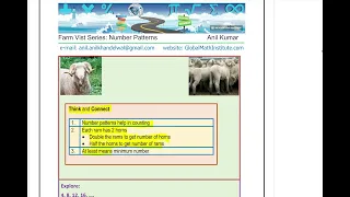 Explore and Learn Visit to Sheep Farm Number Patterns Junior Math for Parents Anil Kumar