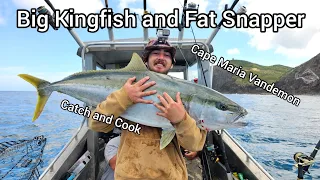 Cape Maria Vandemon [ Big Kingfish and Fat Snapper] Catch and Cook