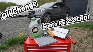 How to change oil and all filters - SantaFE 2.2 CRDI -  OIL SERVICE