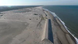 RealDune/Reflex field site at the Sand Motor is ready for use after moving sand (Drone footage)